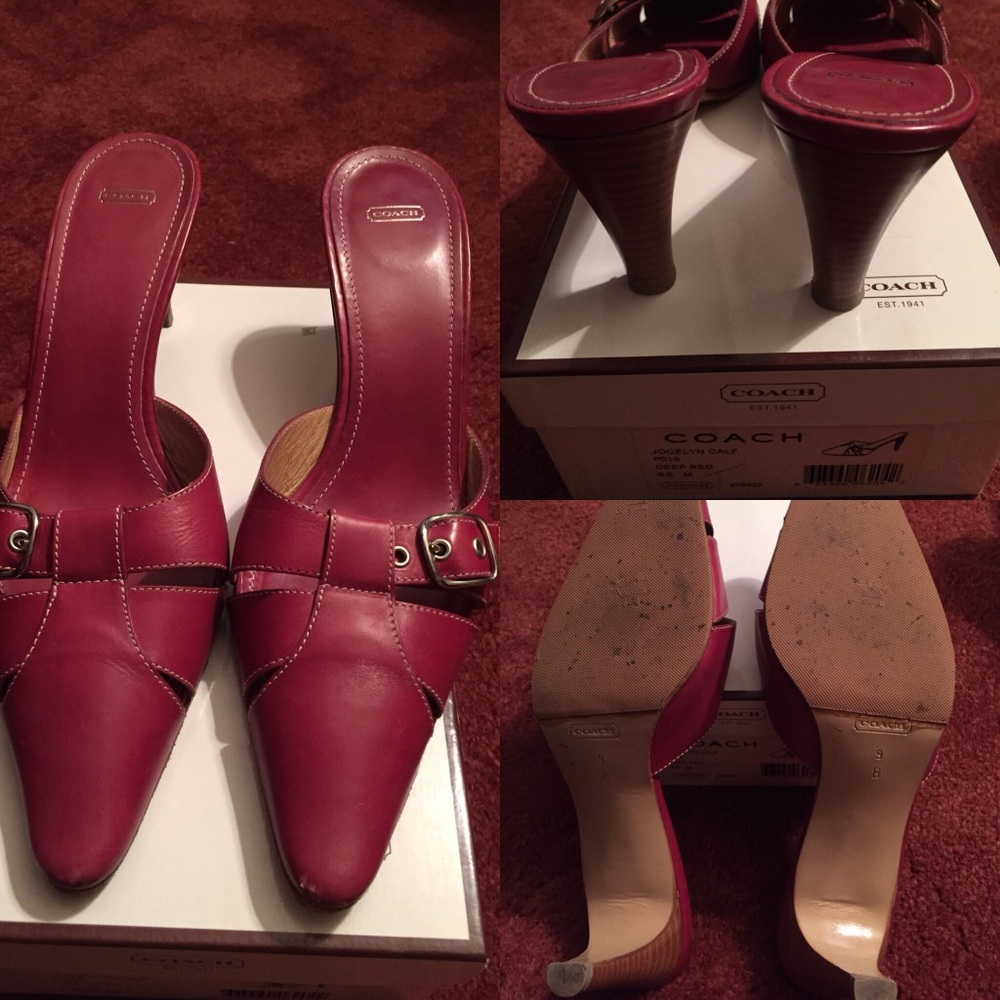 Shoes worn once. Added protection for the soles. Small scuff at toe.